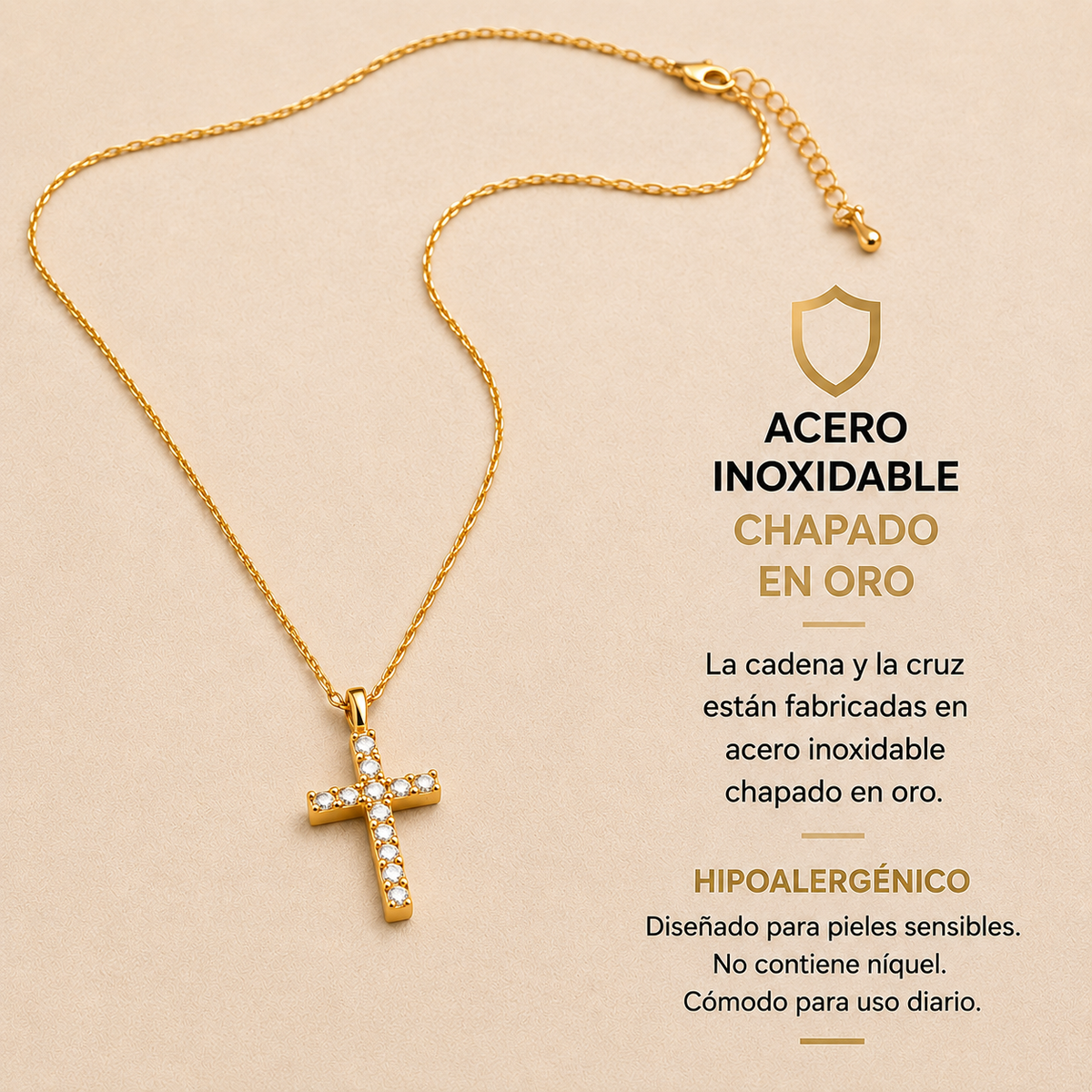 Collar Cruz de Circonia