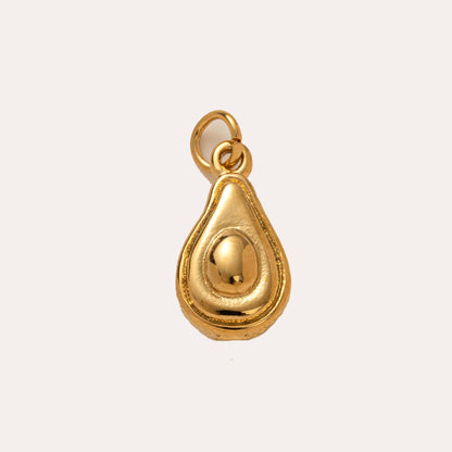Charms Frutas de acero inoxidable chapados en oro de 18 quilates