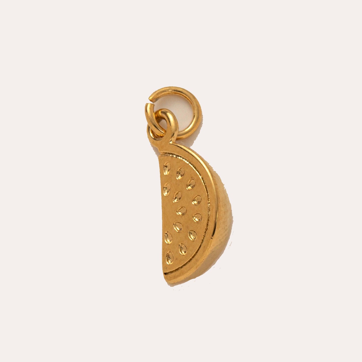 Charms Frutas de acero inoxidable chapados en oro de 18 quilates