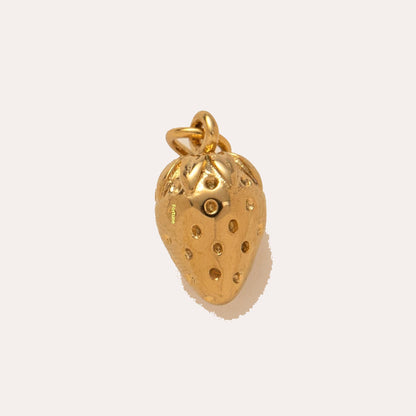 Charms Frutas de acero inoxidable chapados en oro de 18 quilates